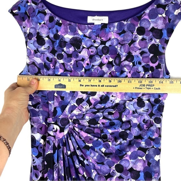 DRESSBARN (6P) Purple Boatneck Dress - Picture 9 of 13